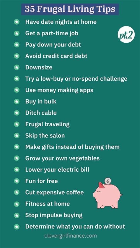 frugal living examples.